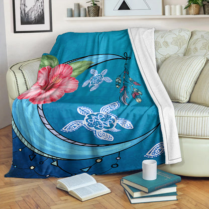 Hawaii Premium Blanket Turtle Moon Dream