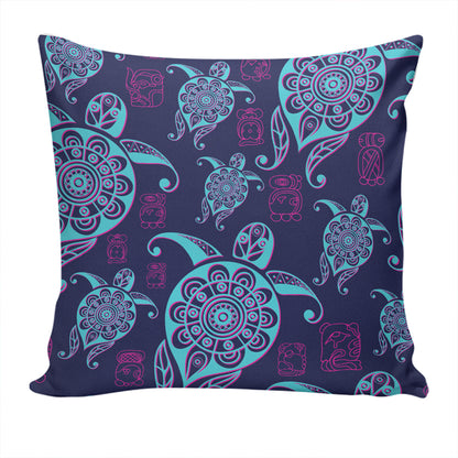 Hawaii Pillow Cover Turtle Neon