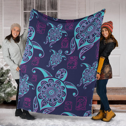 Hawaii Premium Blanket Turtle Neon