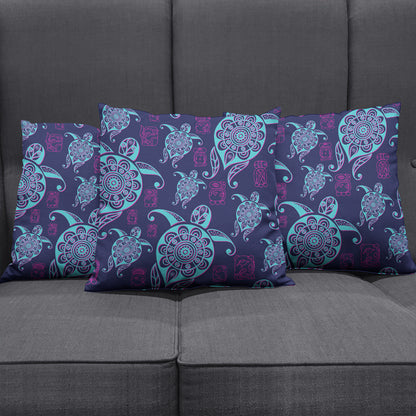 Hawaii Pillow Cover Turtle Neon