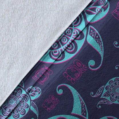 Hawaii Premium Blanket Turtle Neon