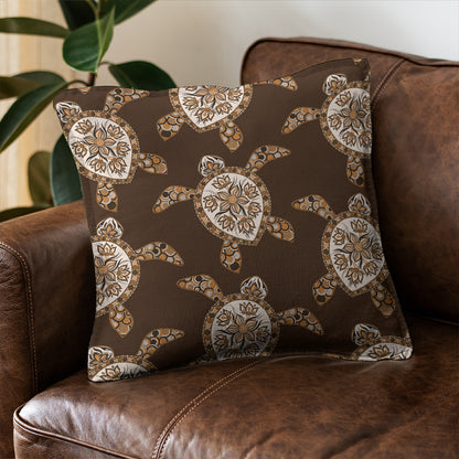 Hawaii Pillow Cover Turtle Plumeria Grown