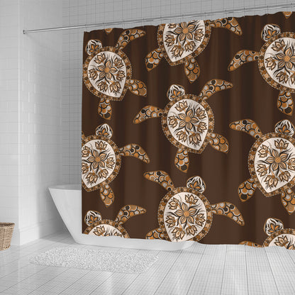 Hawaii Shower Curtain Turtle Plumeria Grown
