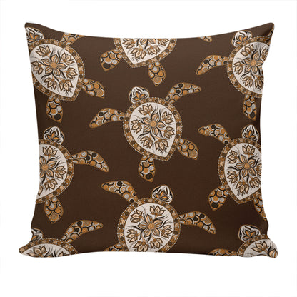 Hawaii Pillow Cover Turtle Plumeria Grown