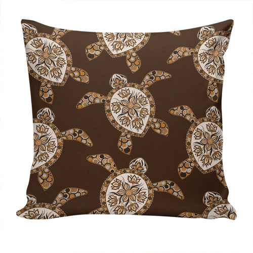 Hawaii Pillow Cover Turtle Plumeria Grown