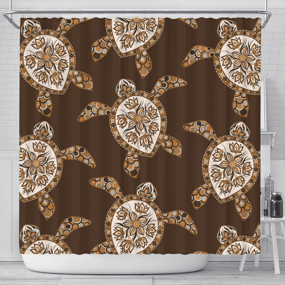 Hawaii Shower Curtain Turtle Plumeria Grown