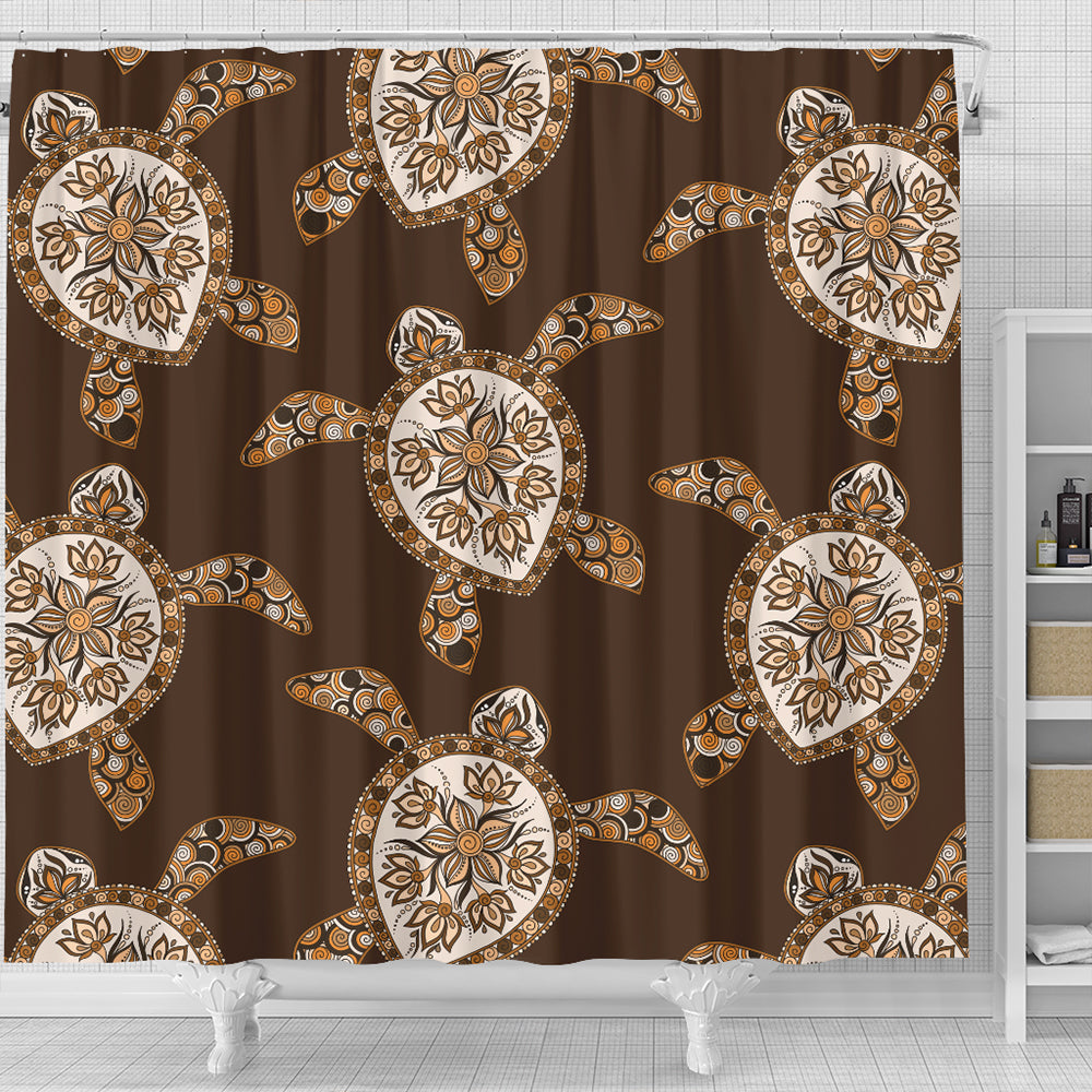 Hawaii Shower Curtain Turtle Plumeria Grown