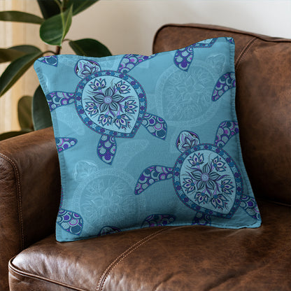 Hawaii Pillow Cover Turtle Plumeria
