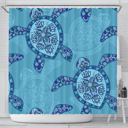 Hawaii Shower Curtain Turtle Plumeria