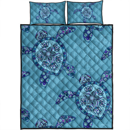 Hawaii Quilt Bed Set Turtle Plumeria