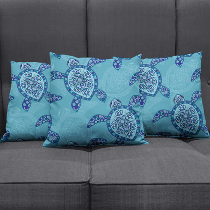 Hawaii Pillow Cover Turtle Plumeria