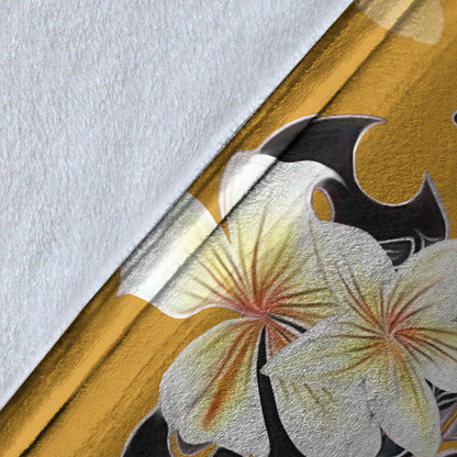 Hawaii Premium Blanket Turtle Poly Trinal Plumeria Yellow