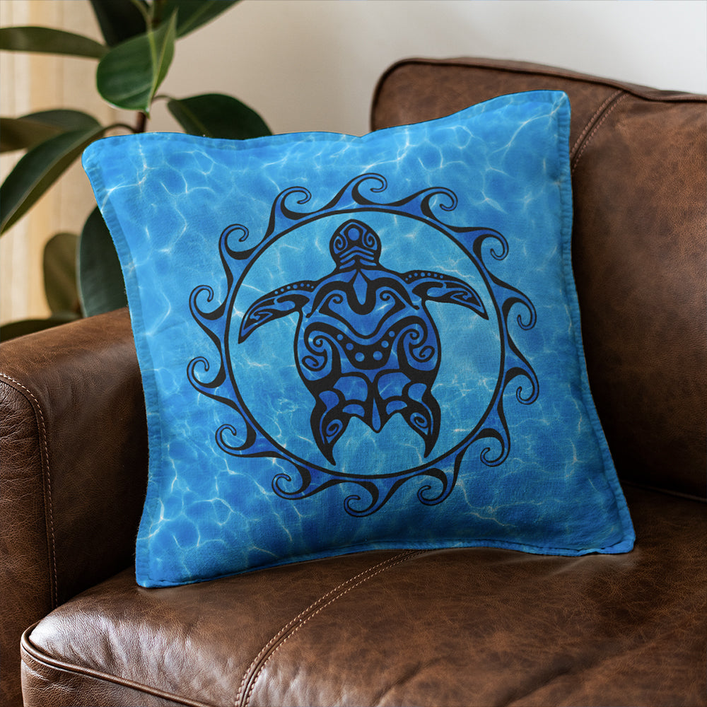 Hawaii Pillow Cover Turtle Polynesia Sea