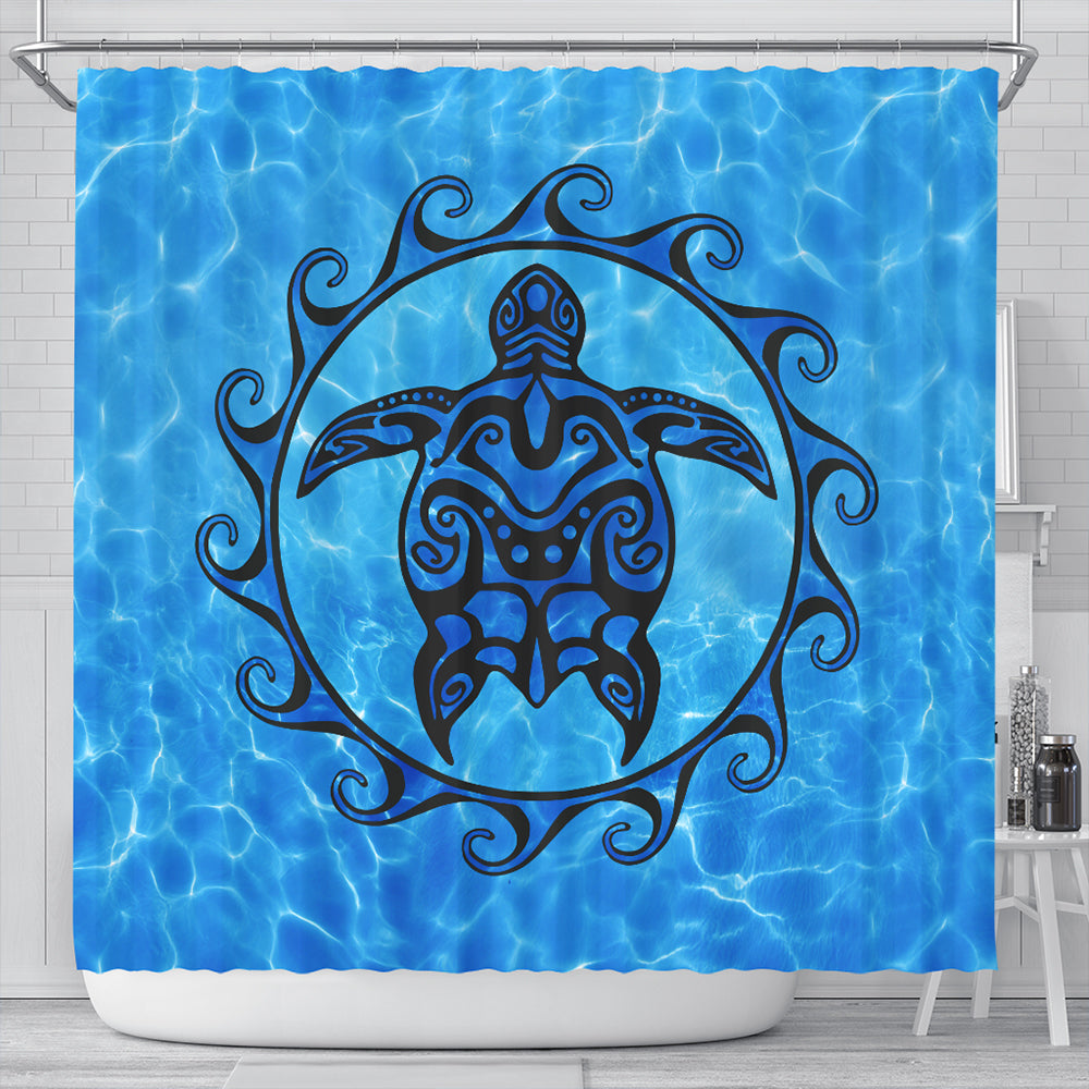 Hawaii Shower Curtain Turtle Polynesia Sea