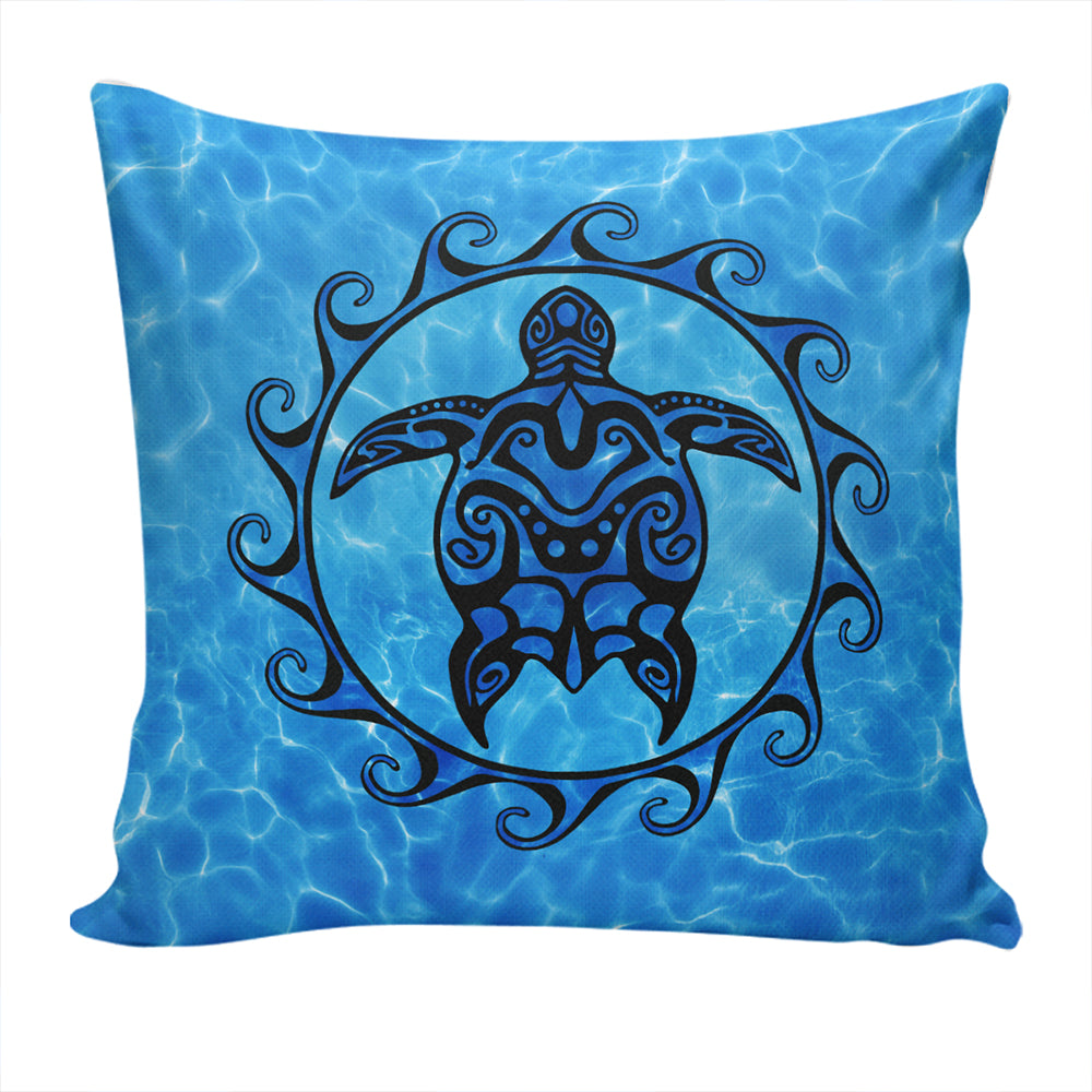 Hawaii Pillow Cover Turtle Polynesia Sea