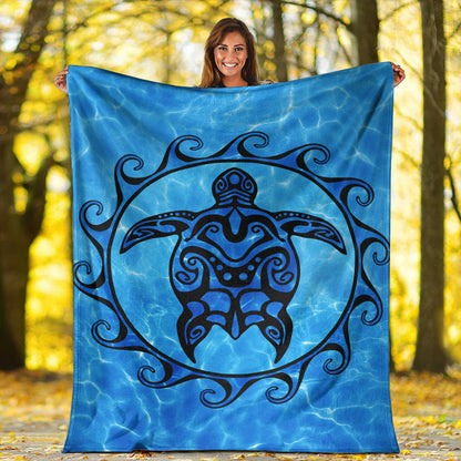 Hawaii Premium Blanket Turtle Polynesia Sea