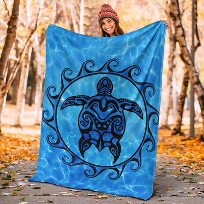 Hawaii Premium Blanket Turtle Polynesia Sea