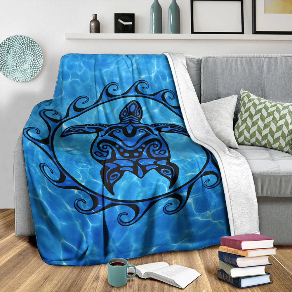 Hawaii Premium Blanket Turtle Polynesia Sea