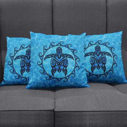 Hawaii Pillow Cover Turtle Polynesia Sea