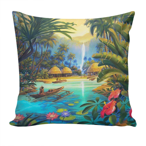 Hawaii Pillow Cover Village Forest
