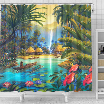 Hawaii Shower Curtain Village Forest
