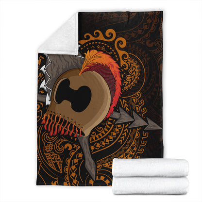 Hawaii Premium Blanket Warrior Helmet Polynesian