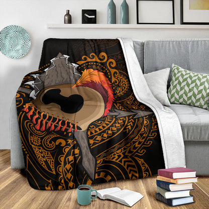 Hawaii Premium Blanket Warrior Helmet Polynesian