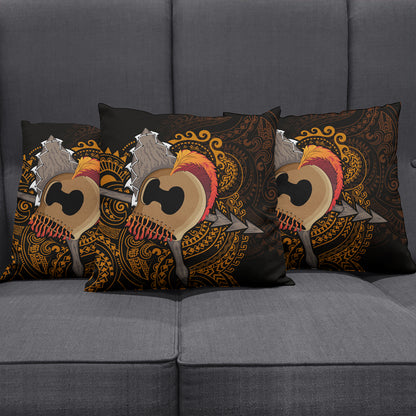 Hawaii Pillow Cover Warrior Helmet Polynesian