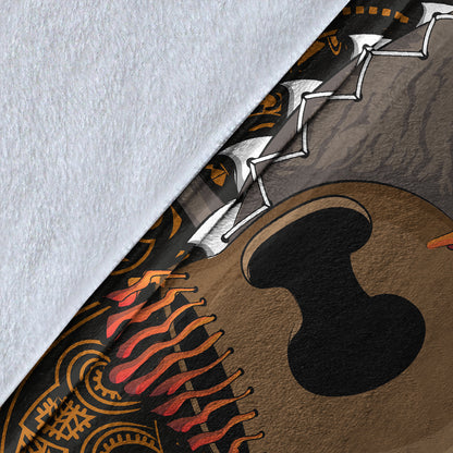 Hawaii Premium Blanket Warrior Helmet Polynesian