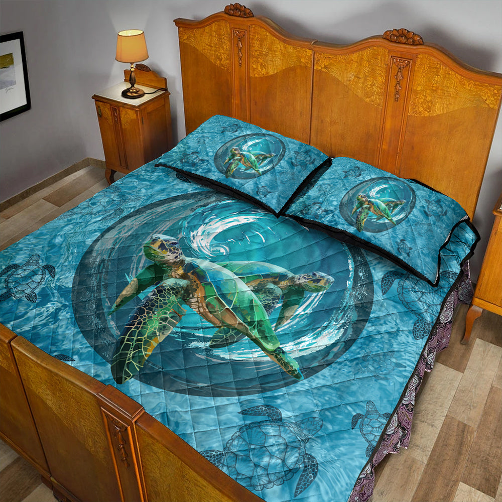 Hawaii Quilt Bed Set Whirlpool Turtle Polynesian