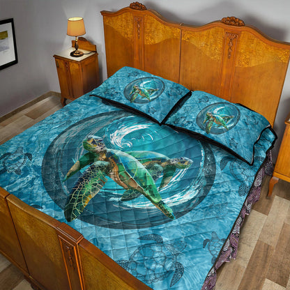 Hawaii Quilt Bed Set Whirlpool Turtle Polynesian