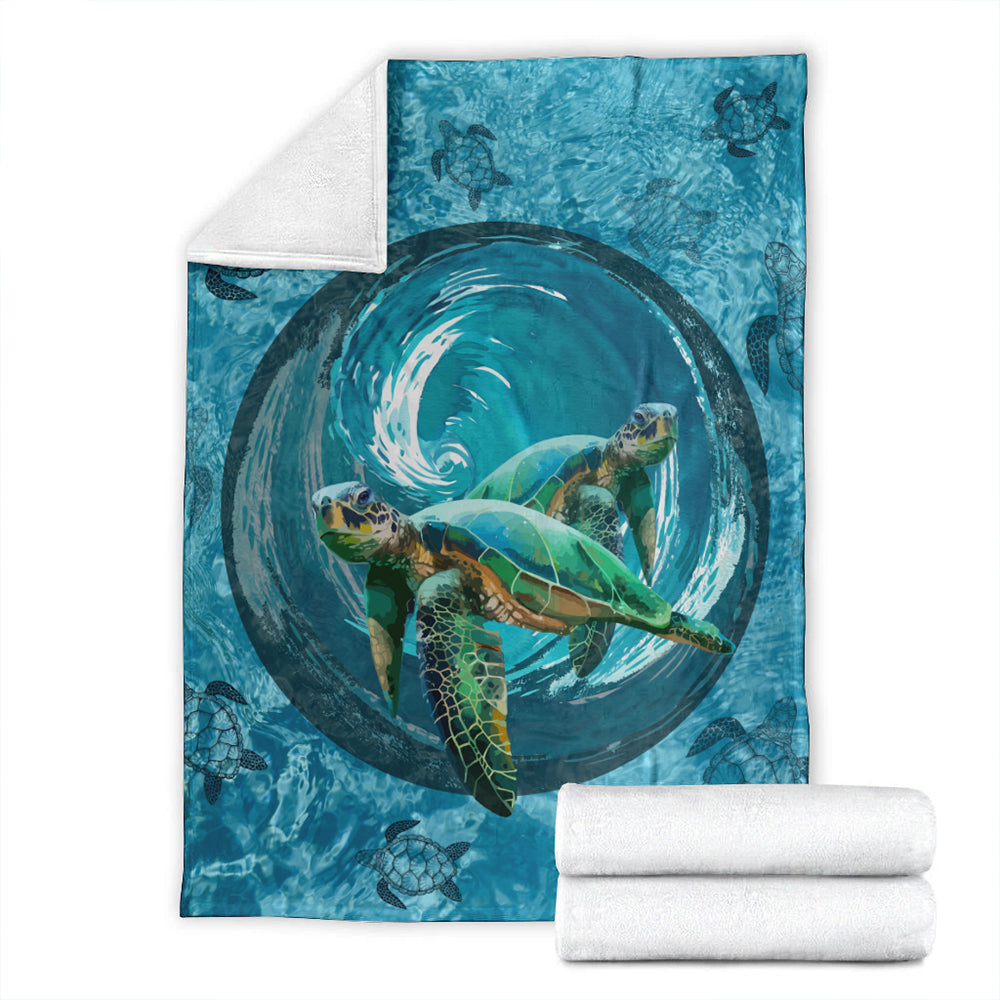 Hawaii Premium Blanket Whirlpool Turtle Polynesian