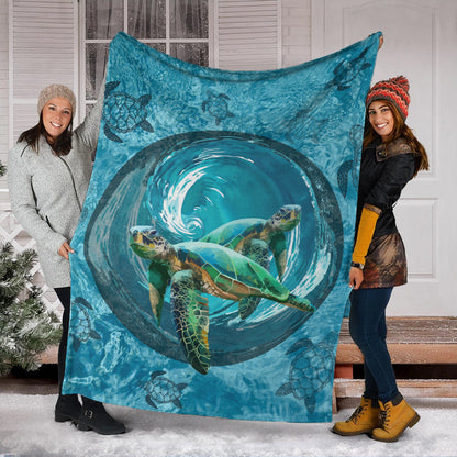 Hawaii Premium Blanket Whirlpool Turtle Polynesian