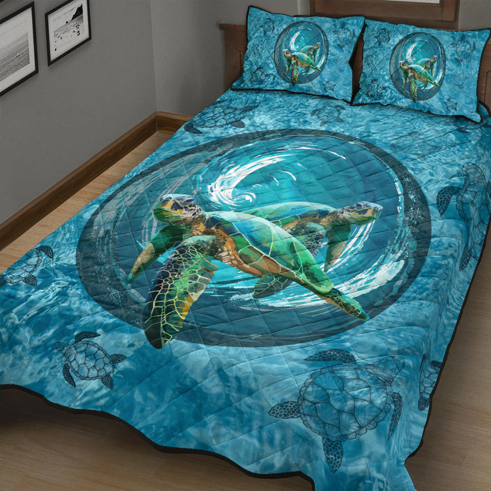 Hawaii Quilt Bed Set Whirlpool Turtle Polynesian