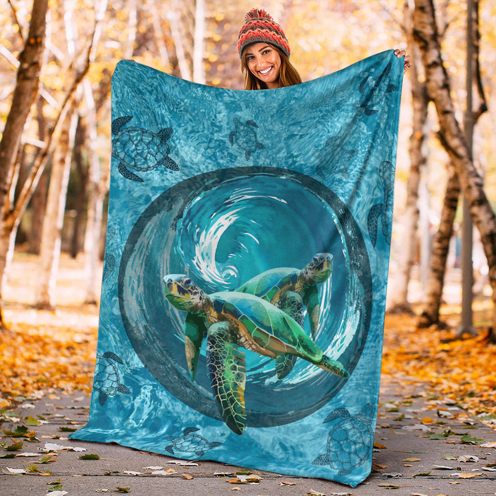 Hawaii Premium Blanket Whirlpool Turtle Polynesian