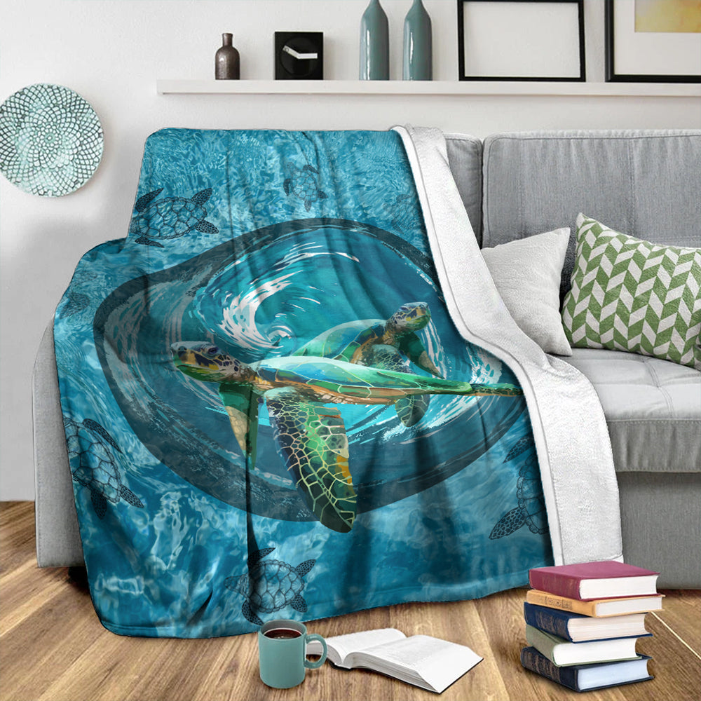 Hawaii Premium Blanket Whirlpool Turtle Polynesian