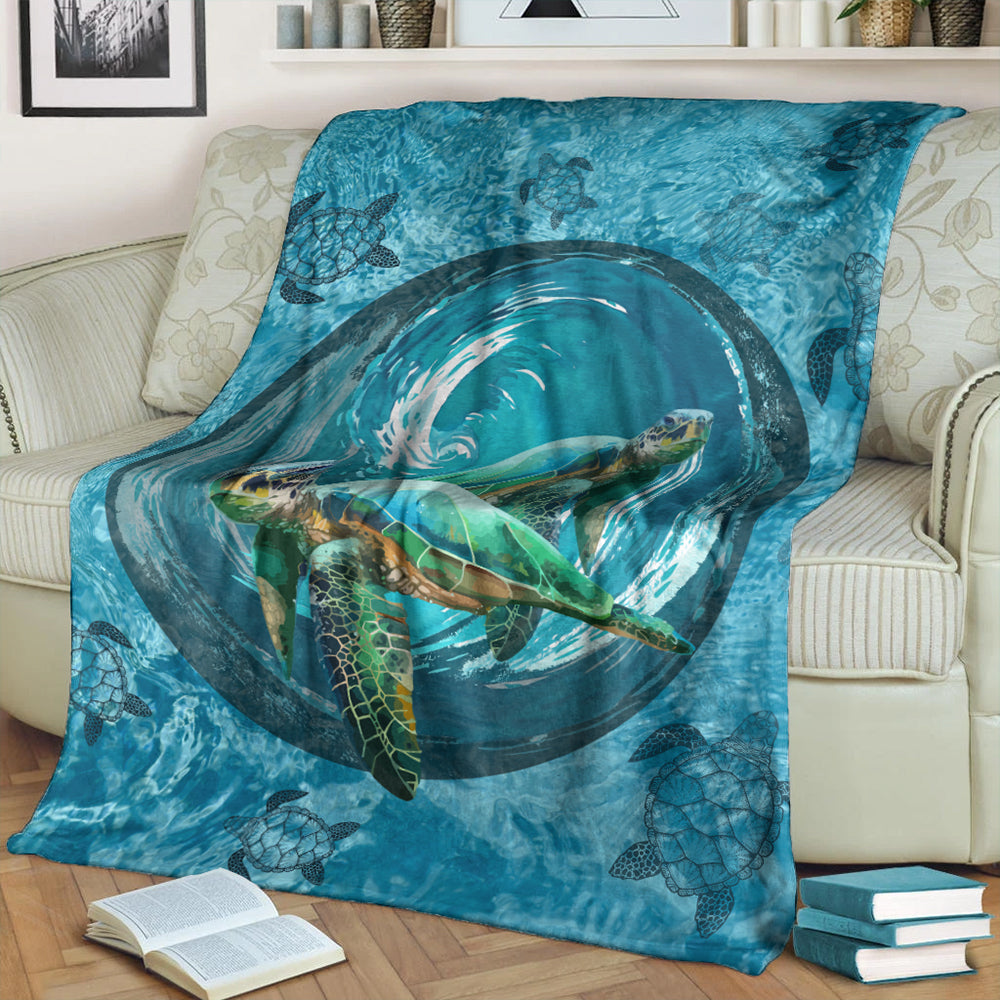 Hawaii Premium Blanket Whirlpool Turtle Polynesian