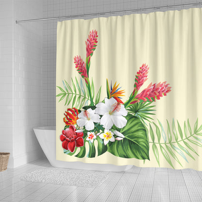 Hawaii Shower Curtain Wonderful Hibiscus Flower