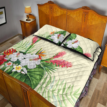 Hawaii Quilt Bed Set Wonderful Hibiscus Flower
