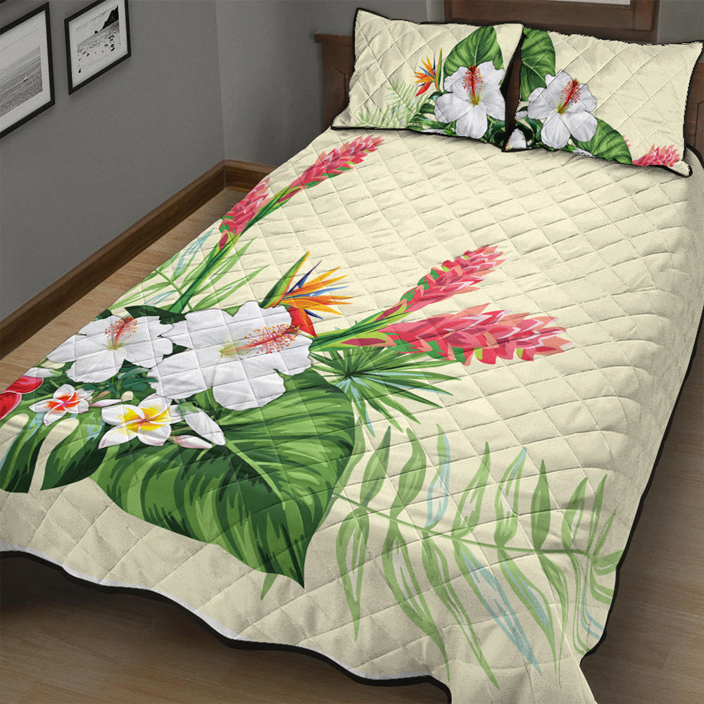 Hawaii Quilt Bed Set Wonderful Hibiscus Flower