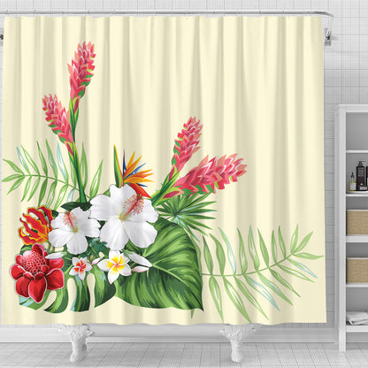 Hawaii Shower Curtain Wonderful Hibiscus Flower