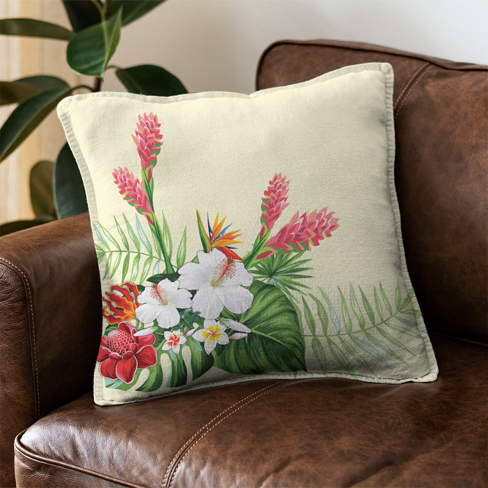 Hawaii Pillow Cover Wonderful Hibiscus Flower