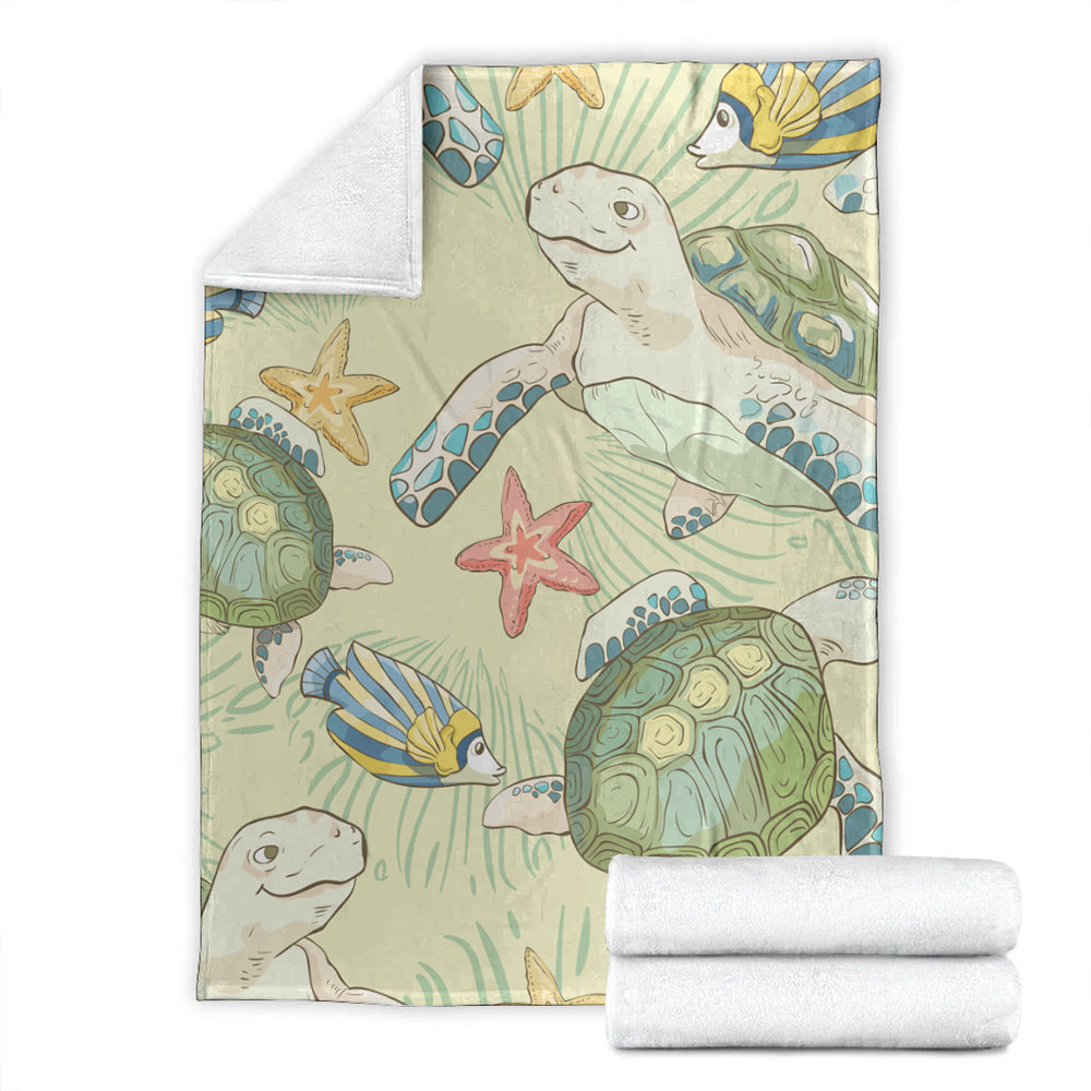 Hawaii Premium Blanket World Animal In Sea