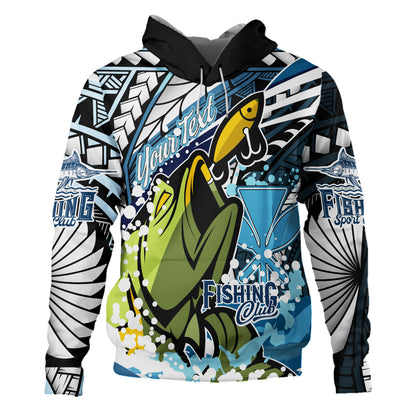 Hawaii Hoodie Custom Polynesian Fishing Club Tribal Style
