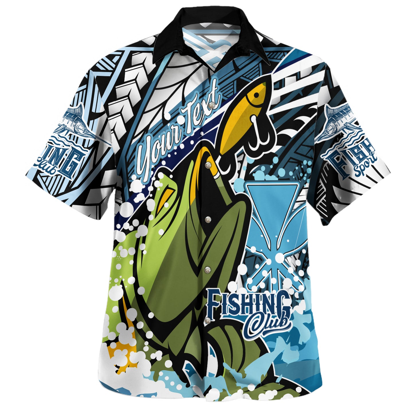 Hawaii Hawaiian Shirt Custom Polynesian Fishing Club Tribal Style