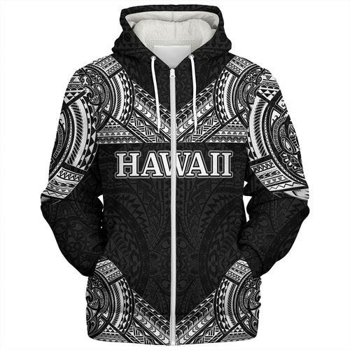 Hawaii Custom Personalised Sherpa Hoodie Turtle Polynesian Pattern