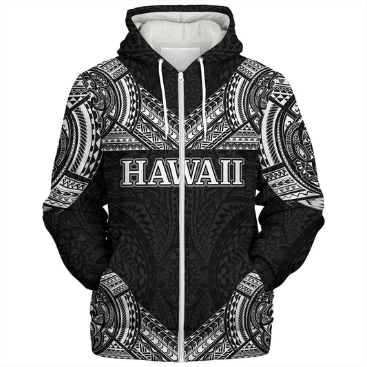 Hawaii Custom Personalised Sherpa Hoodie Turtle Polynesian Pattern
