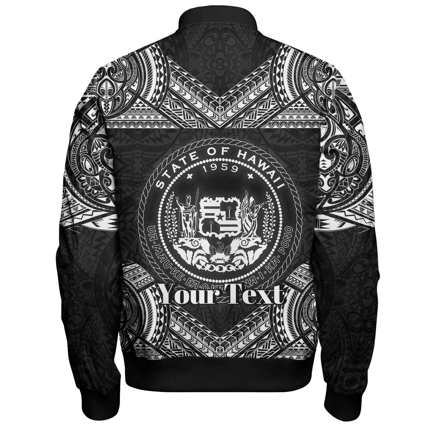 Hawaii Custom Personalised Bomber Jacket Turtle Polynesian Pattern