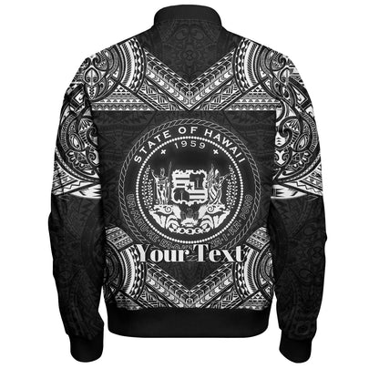Hawaii Custom Personalised Bomber Jacket Turtle Polynesian Pattern