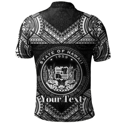 Hawaii Custom Personalised Polo Shirt Turtle Polynesian Pattern